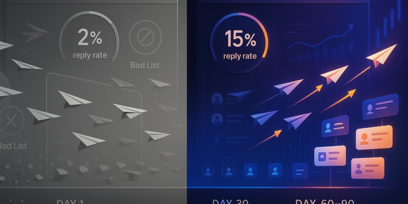 B2B cold email reply rate
