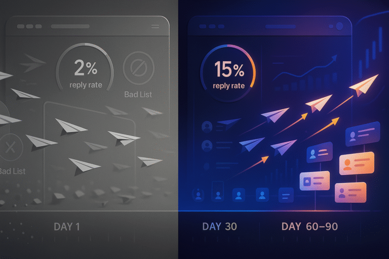 B2B cold email reply rate