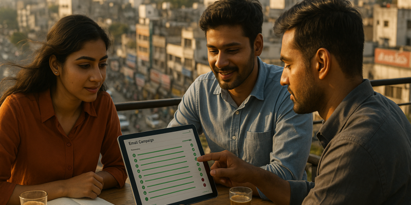 Clean email data dashboard