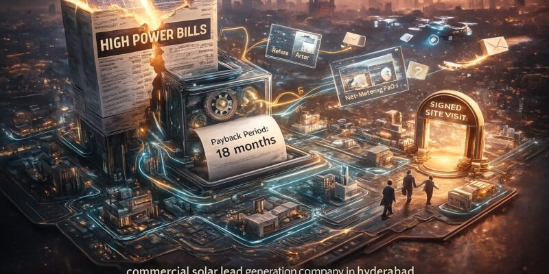 Solar rooftop on a Hyderabad factory with savings chart