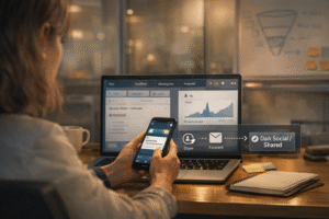 Dark social attribution in B2B pipeline tracking