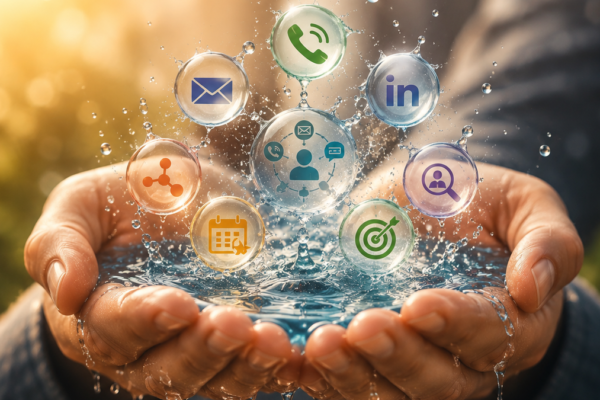B2B lead enrichment accuracy with verified data and business contact icons