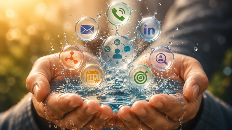 B2B lead enrichment accuracy with verified data and business contact icons