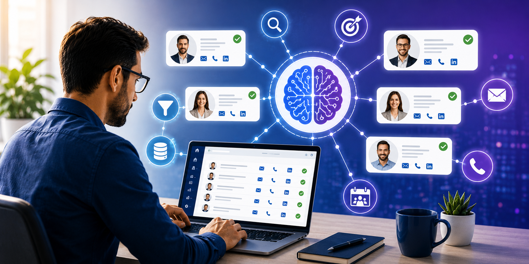 AI and human research for building high-quality B2B lead lists